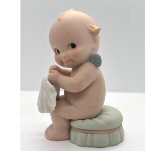 VTG 1991 Enesco/Jesco, Rose O'Neill Porcelain Kewpie Doll Sewing, w/Box